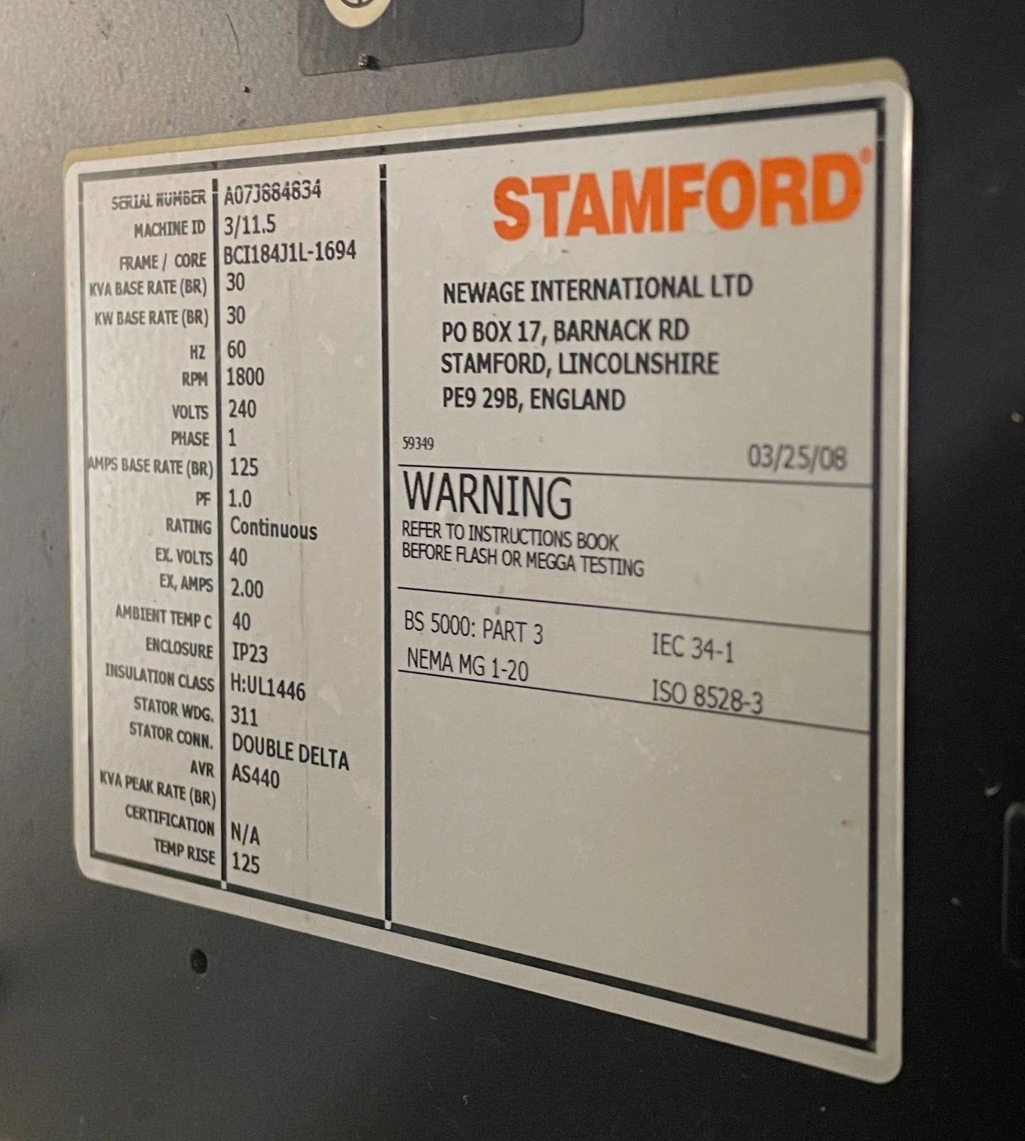 30KW Lynx Standby Generator, GM 3.0L, 1 or 3 Phase, LPG / Natural Gas