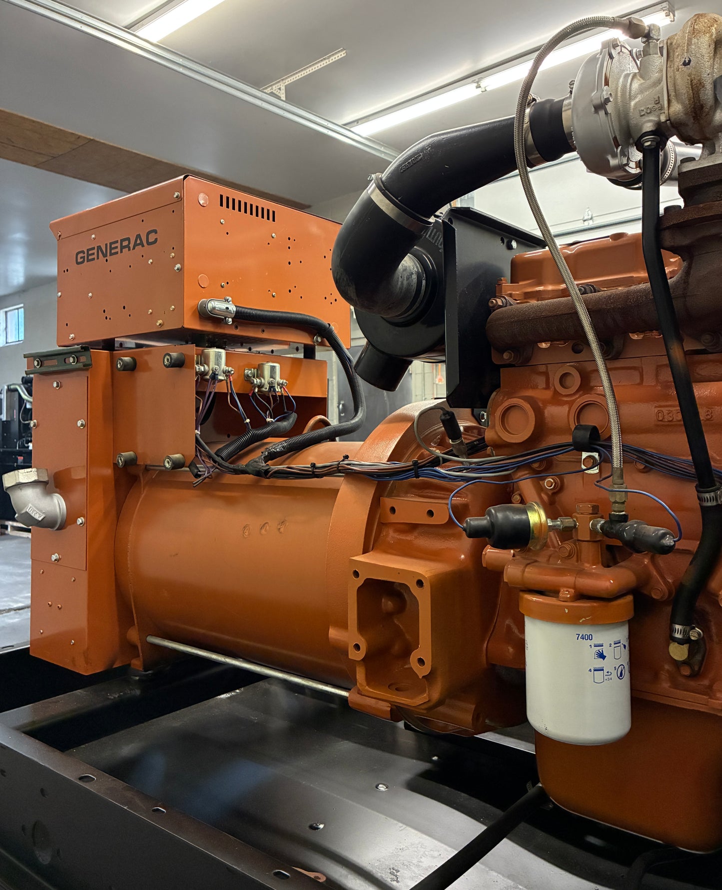 50KW Generac Diesel Standby Generator, 271hrs, 120/240v 1P, w/tank