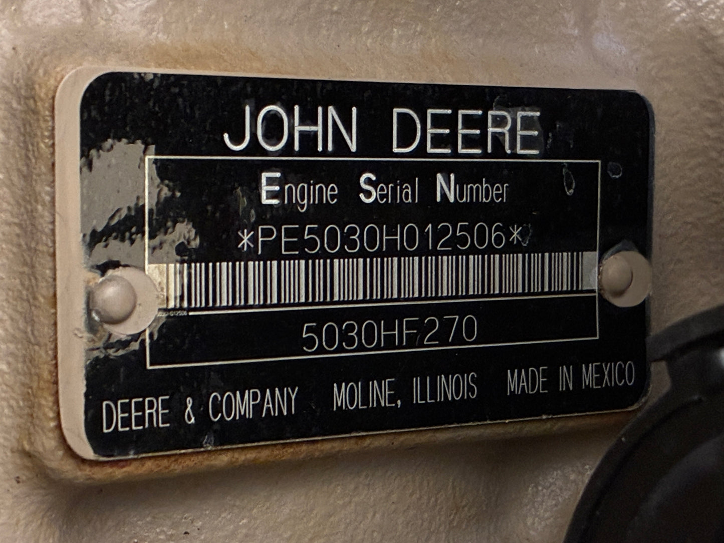 60KW Generac John Deere Diesel Standby Generator, 633hours, 120/240v 1P