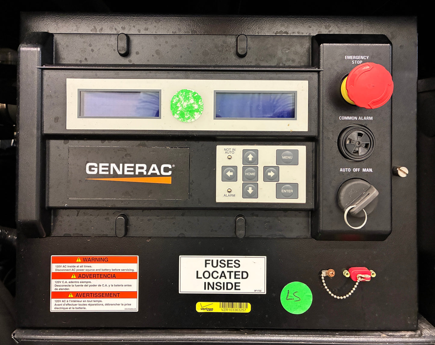 35KW Generac Standby Generator, NG/LPG, 110 hours, 120/240v