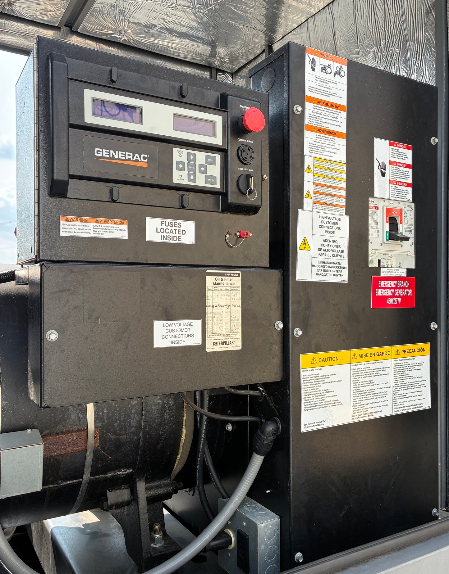 Generac 250kw Diesel Standby Generator, 352 hours, 1 or 3 Phase, w/tank