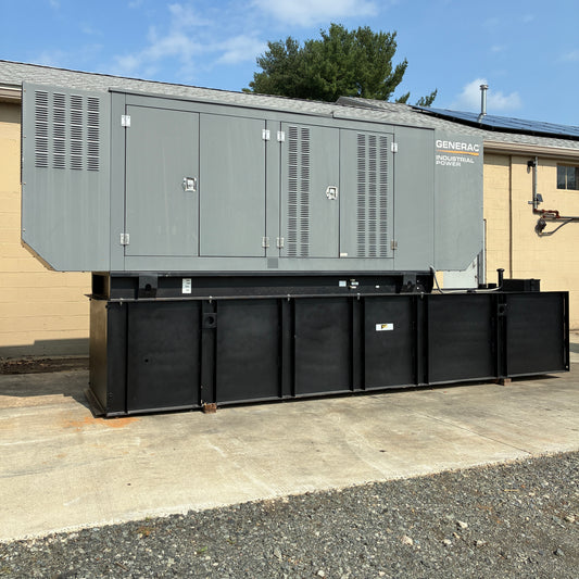 Generac 250kw Diesel Standby Generator, 352 hours, 1 or 3 Phase, w/tank