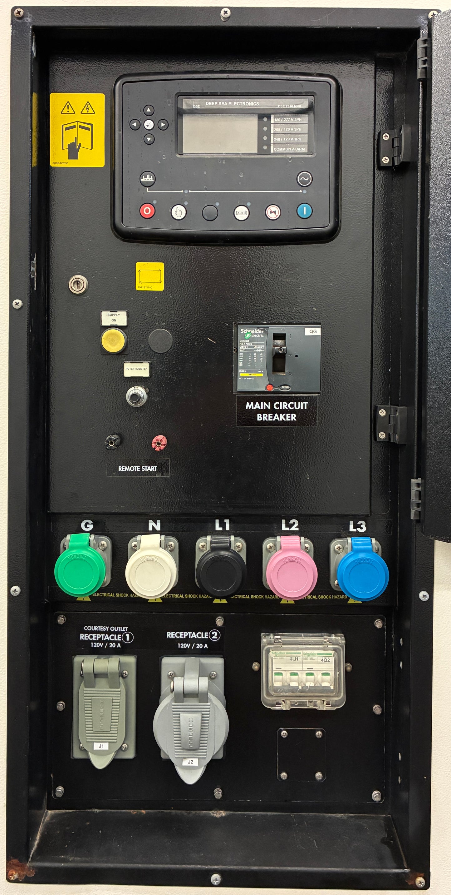 27.5KW TecnoGEN Portable Diesel Generator, 2,962 hours, 1 or 3 Phase