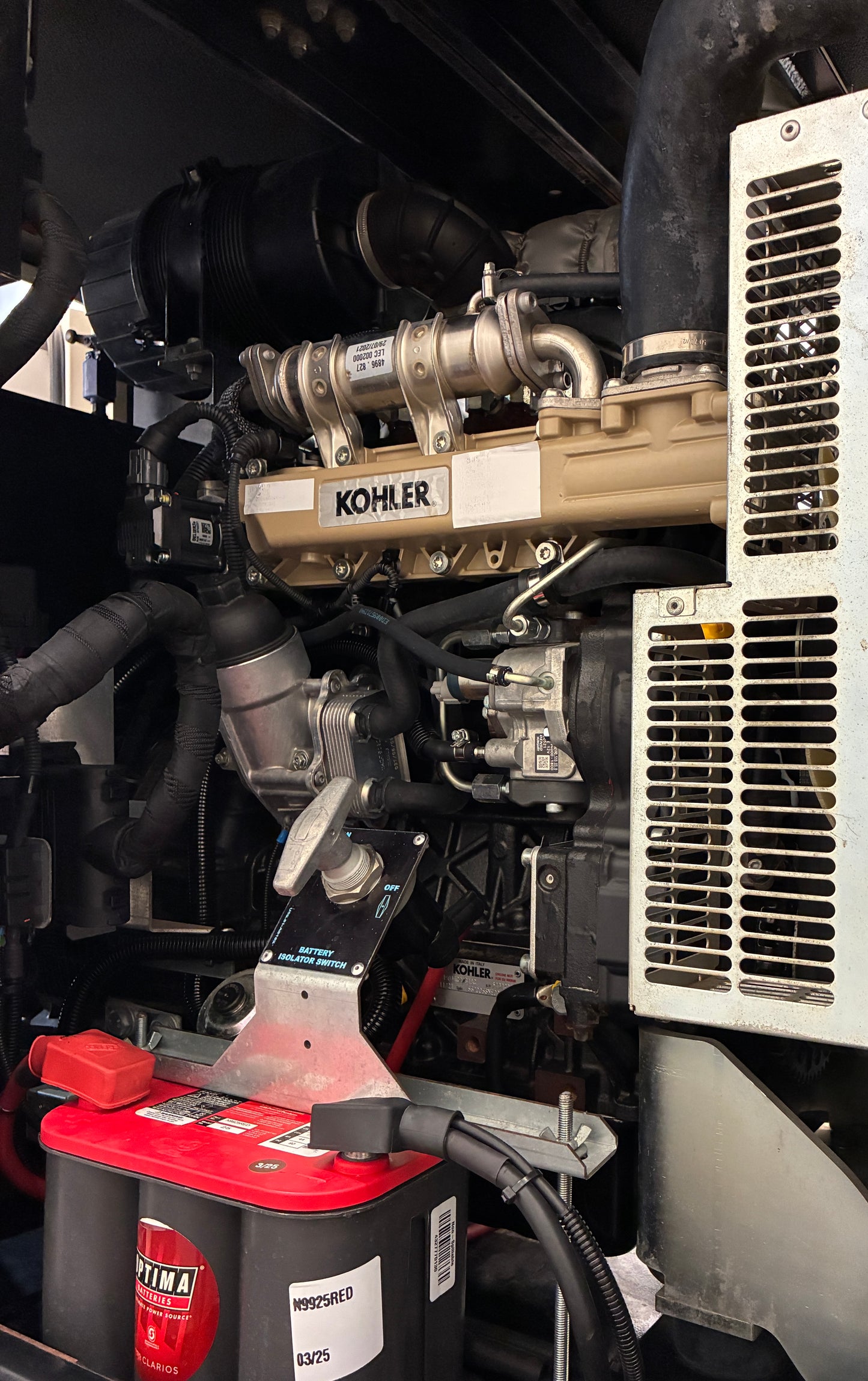 27.5KW TecnoGEN Portable Diesel Generator, 2,962 hours, 1 or 3 Phase