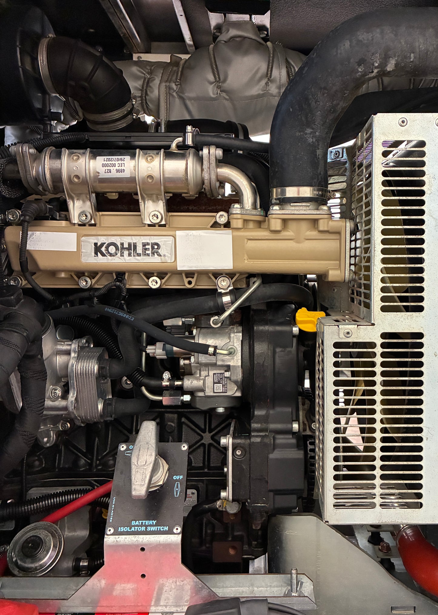 27.5KW TecnoGEN Portable Diesel Generator, 2,962 hours, 1 or 3 Phase