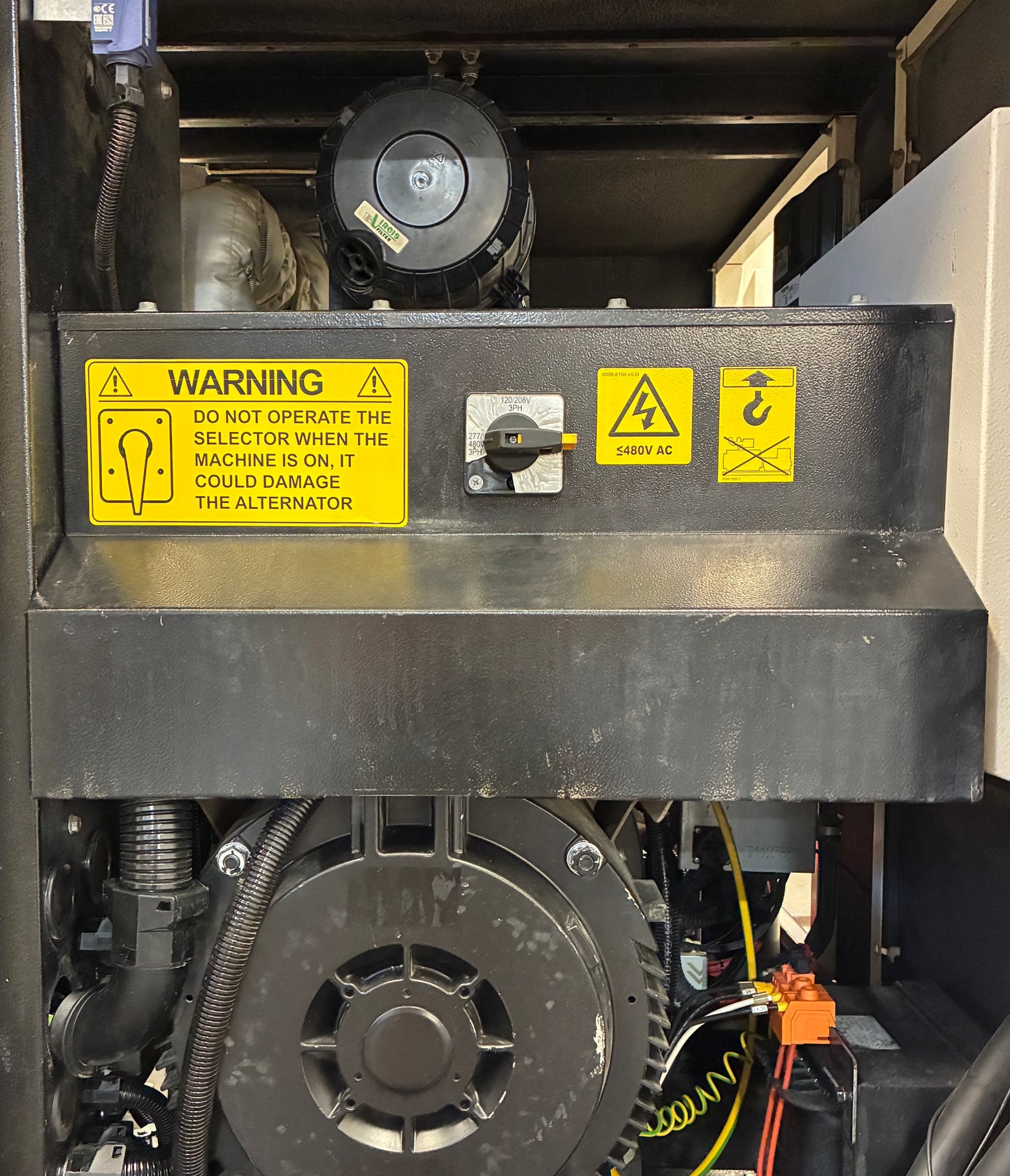 27.5KW TecnoGEN Portable Diesel Generator, 2,962 hours, 1 or 3 Phase