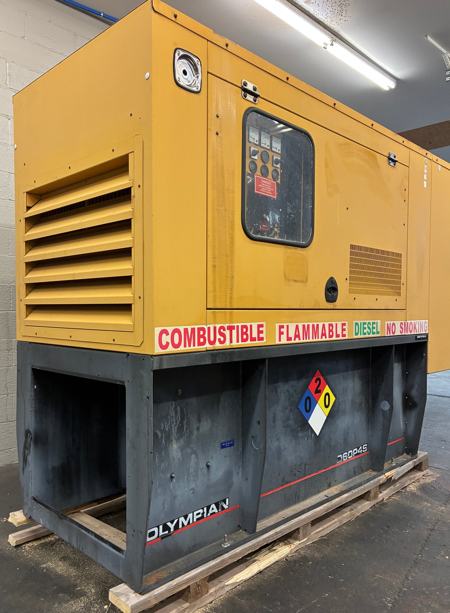 60KW CAT/Olympian Diesel Standby Generator, 518hrs, 120/240v 1P