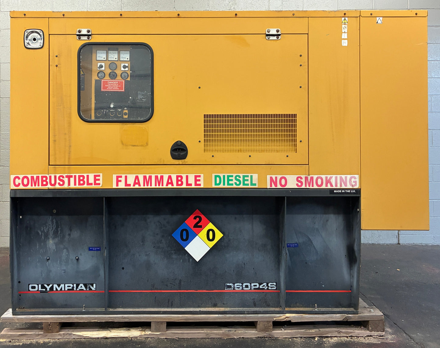 60KW CAT/Olympian Diesel Standby Generator, 518hrs, 120/240v 1P