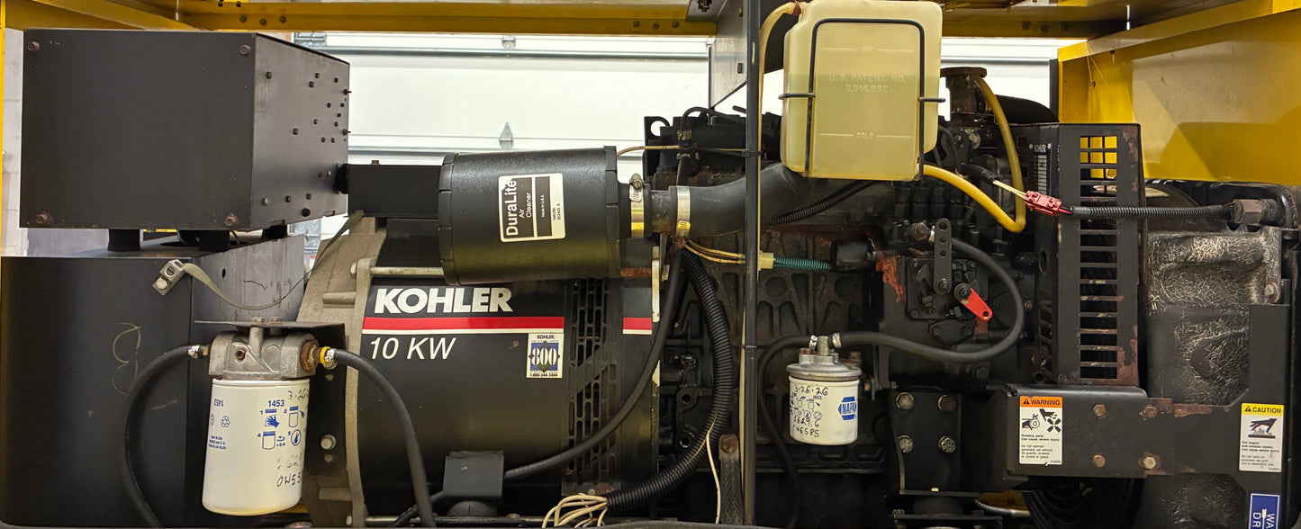 10KW Kohler Portable Diesel Generator, Kubota Diesel V1305, 120/240v 1P
