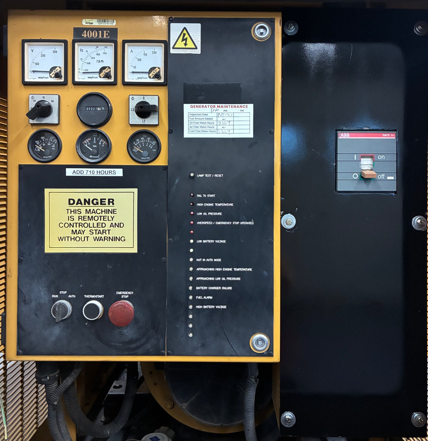 40KW CAT/Olympian Diesel Standby Generator, 120/240 1P, w/ tank