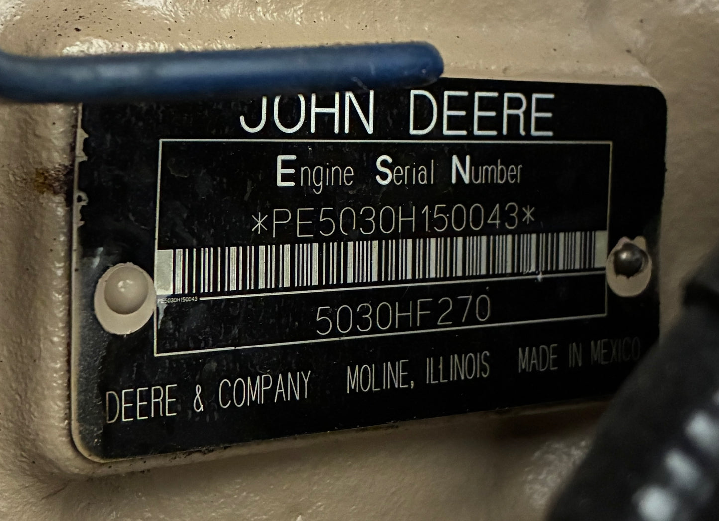 60KW Generac John Deere Diesel Standby Generator, 196 hrs, 120/240v 1P
