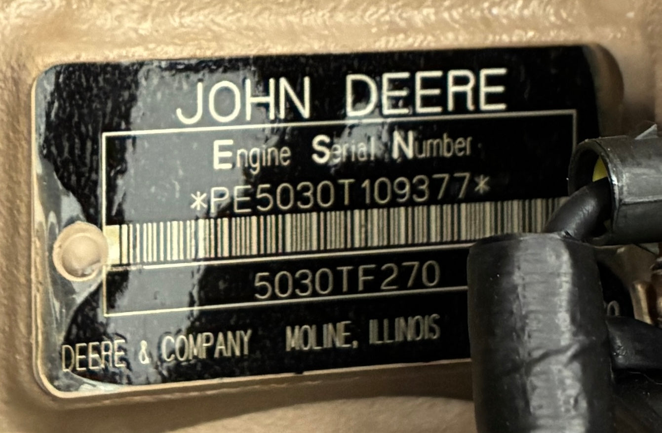50KW Generac John Deere Diesel Standby Generator, 450hours, 120/240v 1P