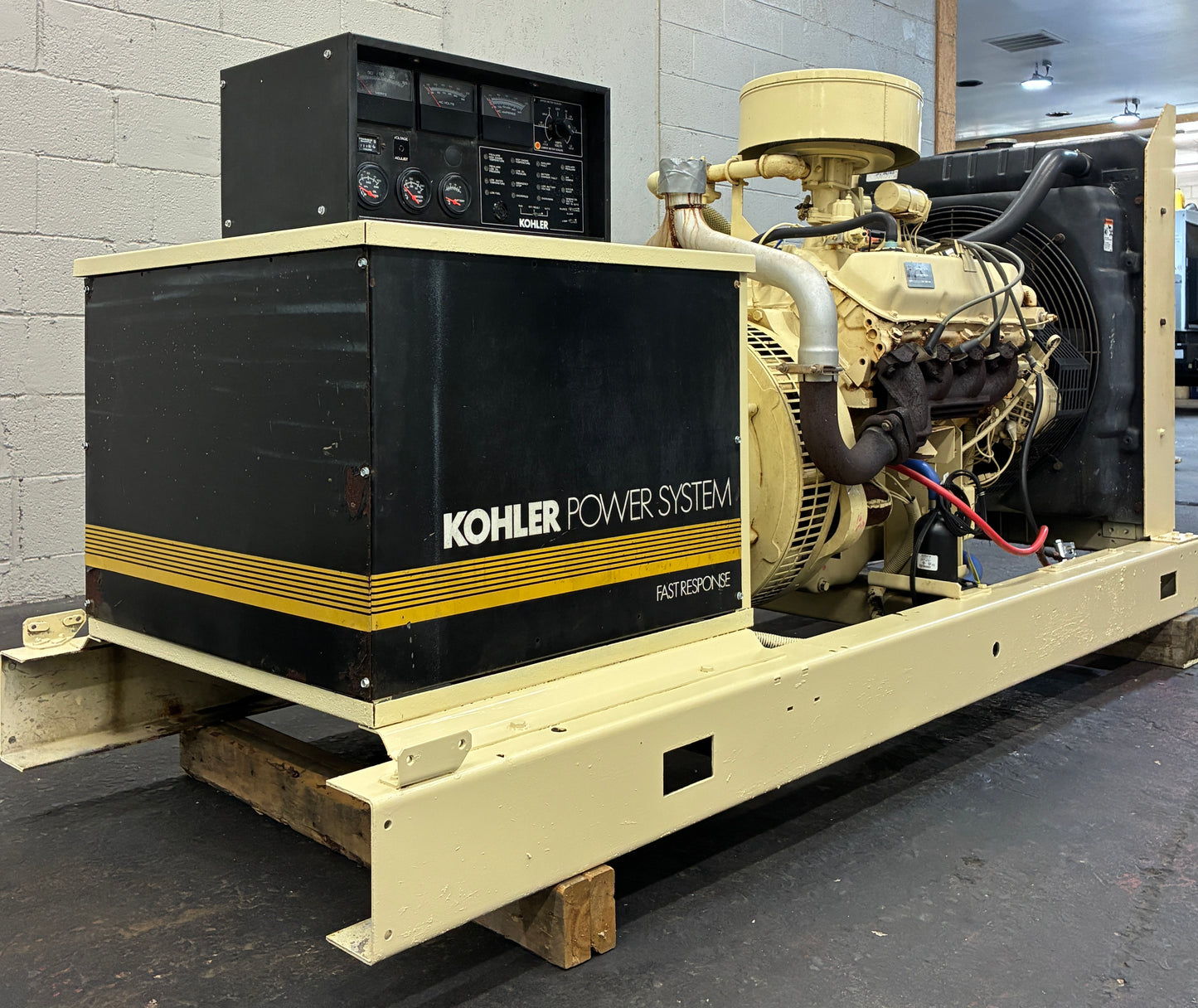 55KW Kohler Standby Generator, Natural Gas/LPG, 707 hrs, 1 or 3 Phase