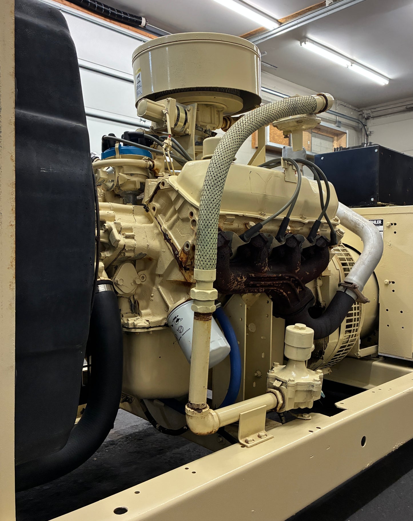 55KW Kohler Standby Generator, Natural Gas/LPG, 707 hrs, 1 or 3 Phase
