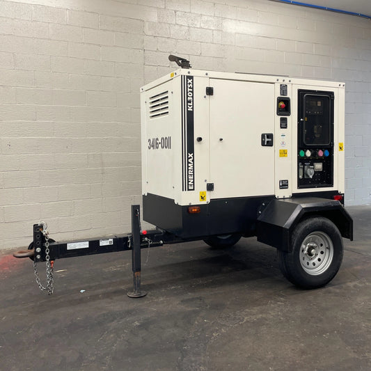 27.5KW TecnoGEN Portable Diesel Generator, 5,785 hours, 1 or 3 Phase