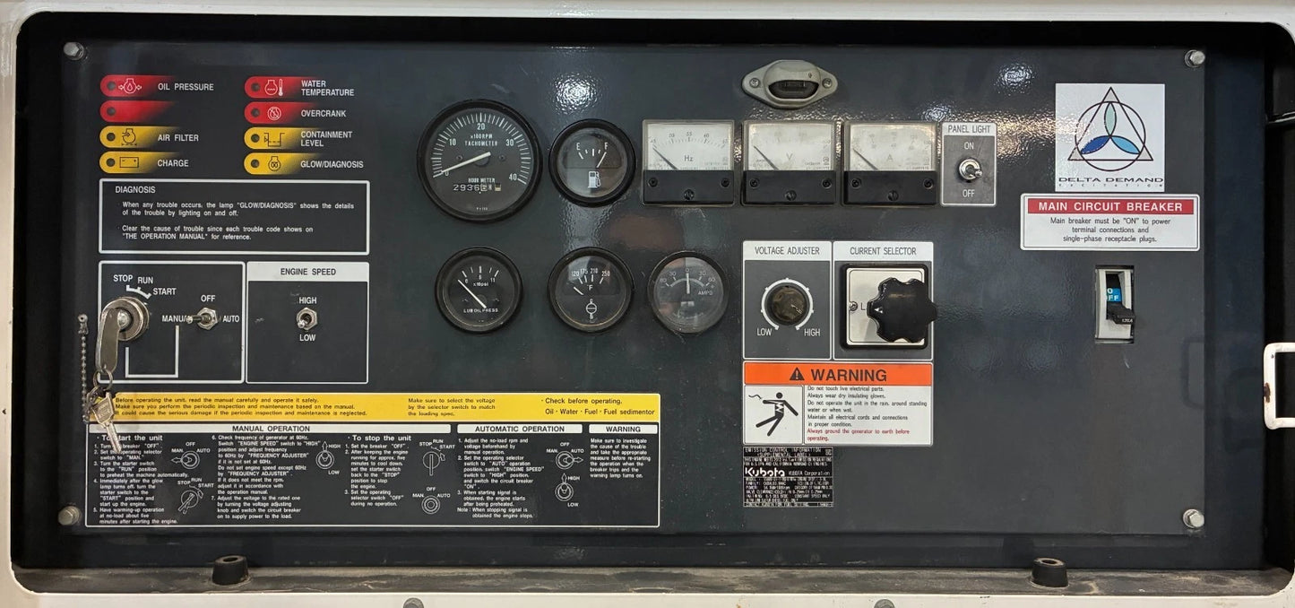 38KW Airman Power Pro Rental Grade Diesel Generator, 2,937 hours, 1 or 3 Phase