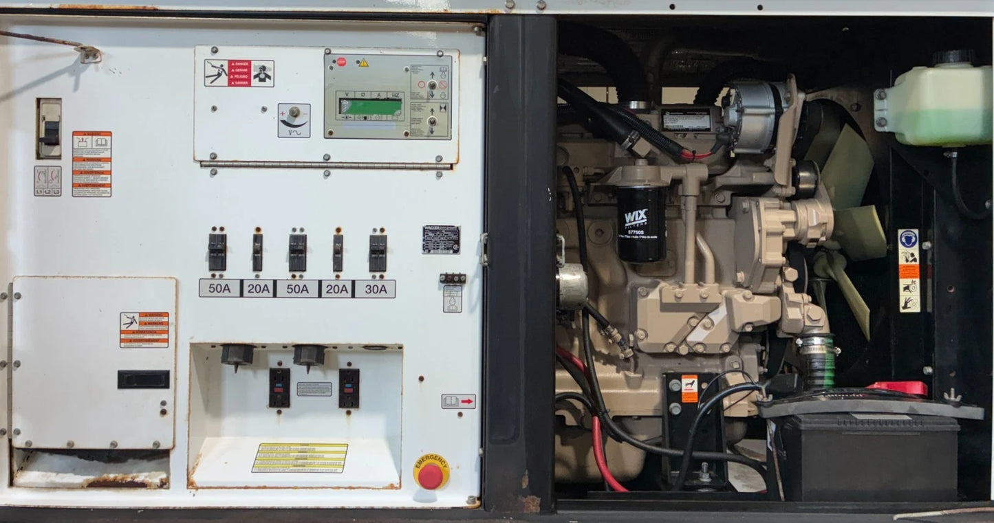 38KW Wacker Neuson Rental Grade Portable Diesel Generator, 1 or 3 Phase