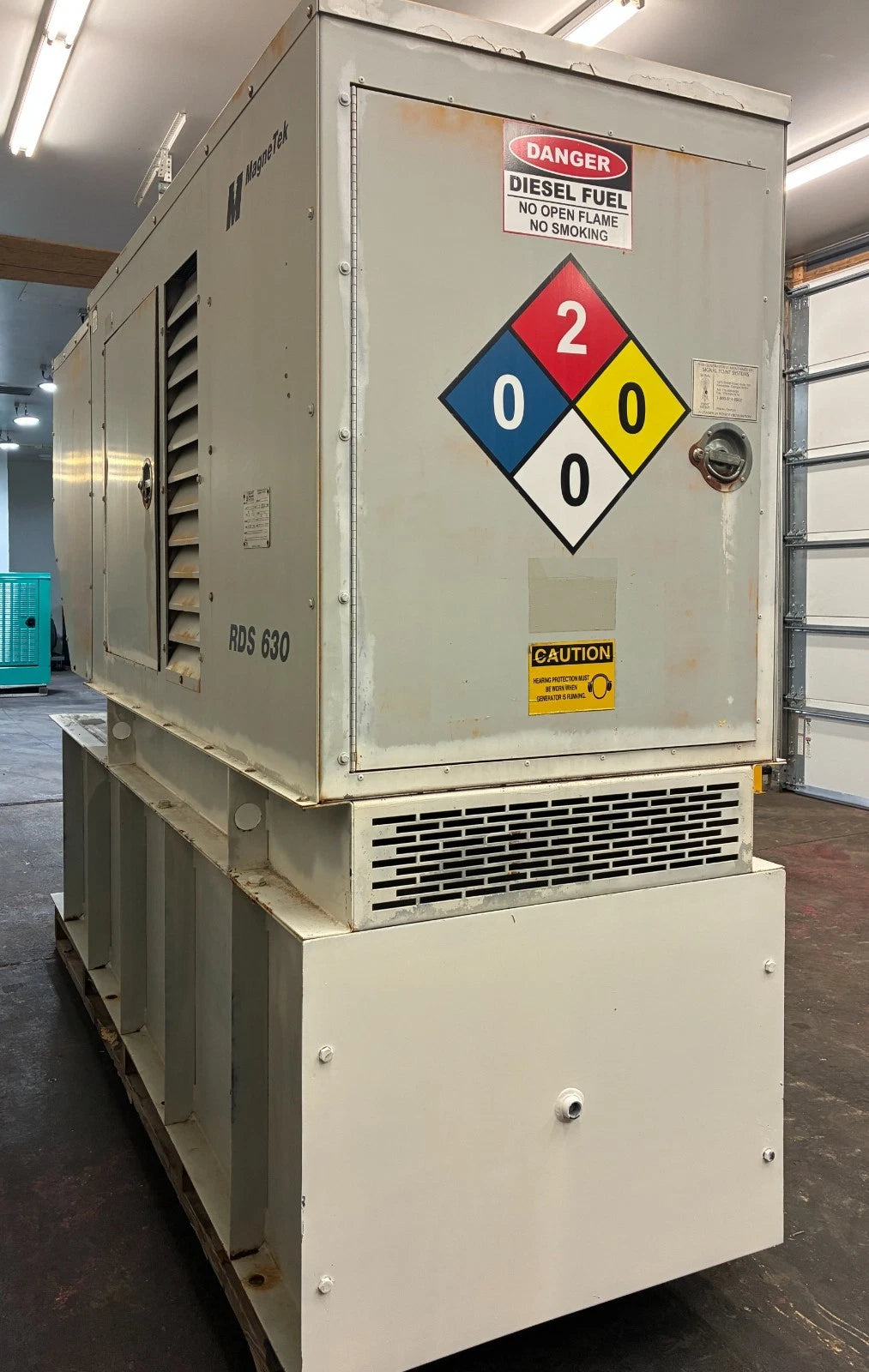 50KW MagneTek Perkins Diesel Standby Generator, 1 or 3 Phase, w/tank
