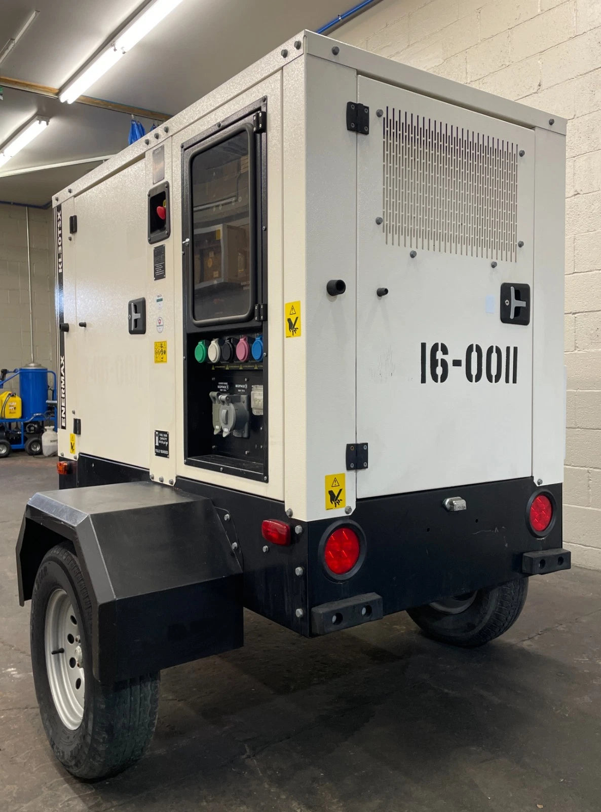27.5KW TecnoGEN Portable Diesel Generator, 5,785 hours, 1 or 3 Phase
