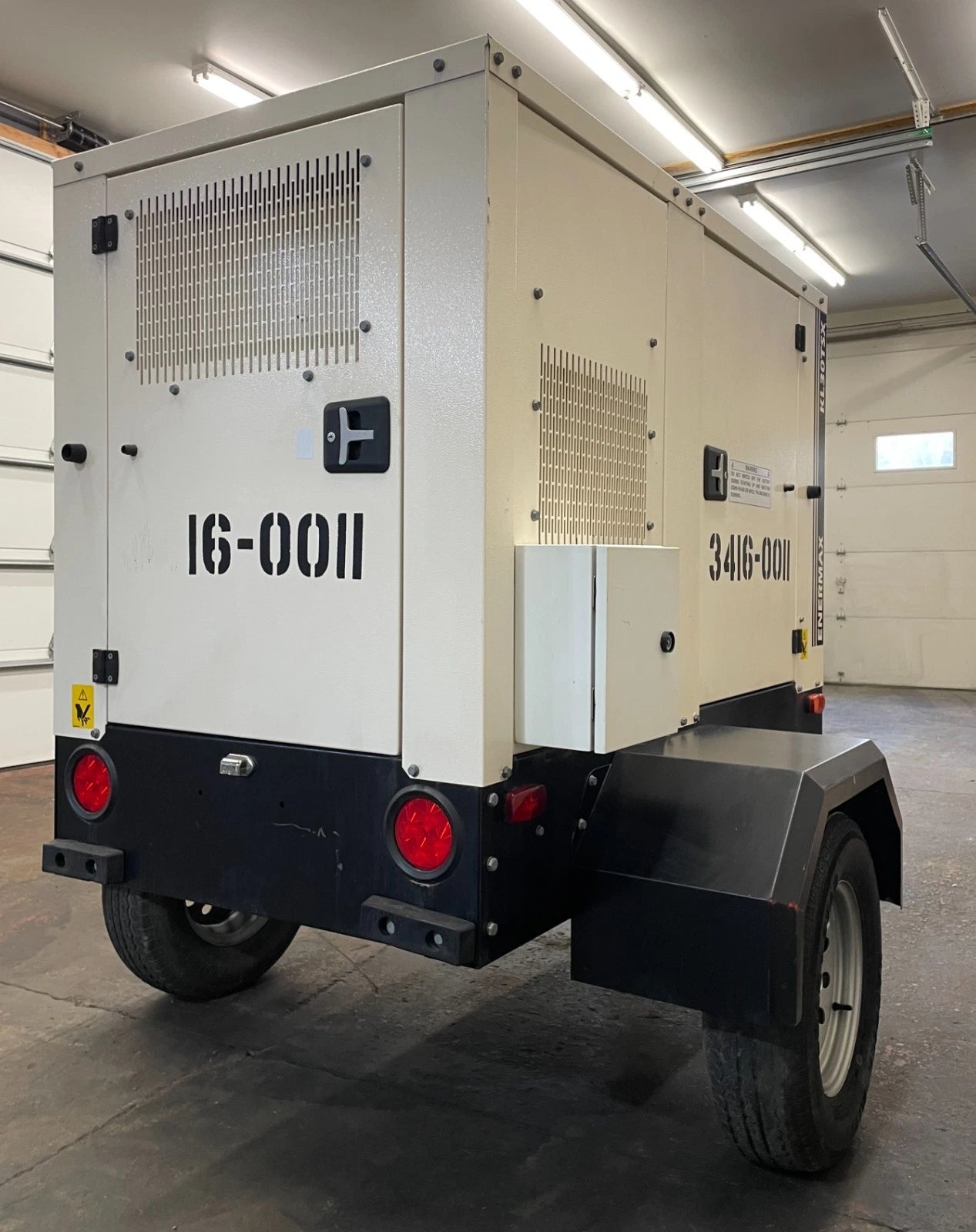27.5KW TecnoGEN Portable Diesel Generator, 5,785 hours, 1 or 3 Phase