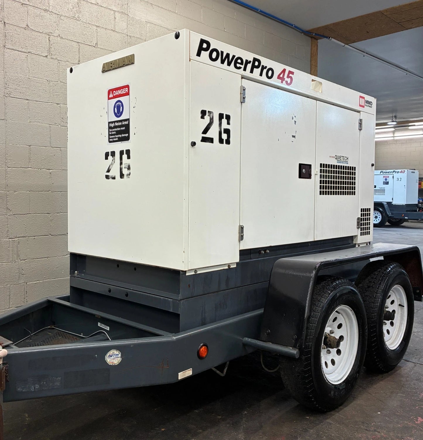 38KW Airman Power Pro Rental Grade Diesel Generator, 2,937 hours, 1 or 3 Phase