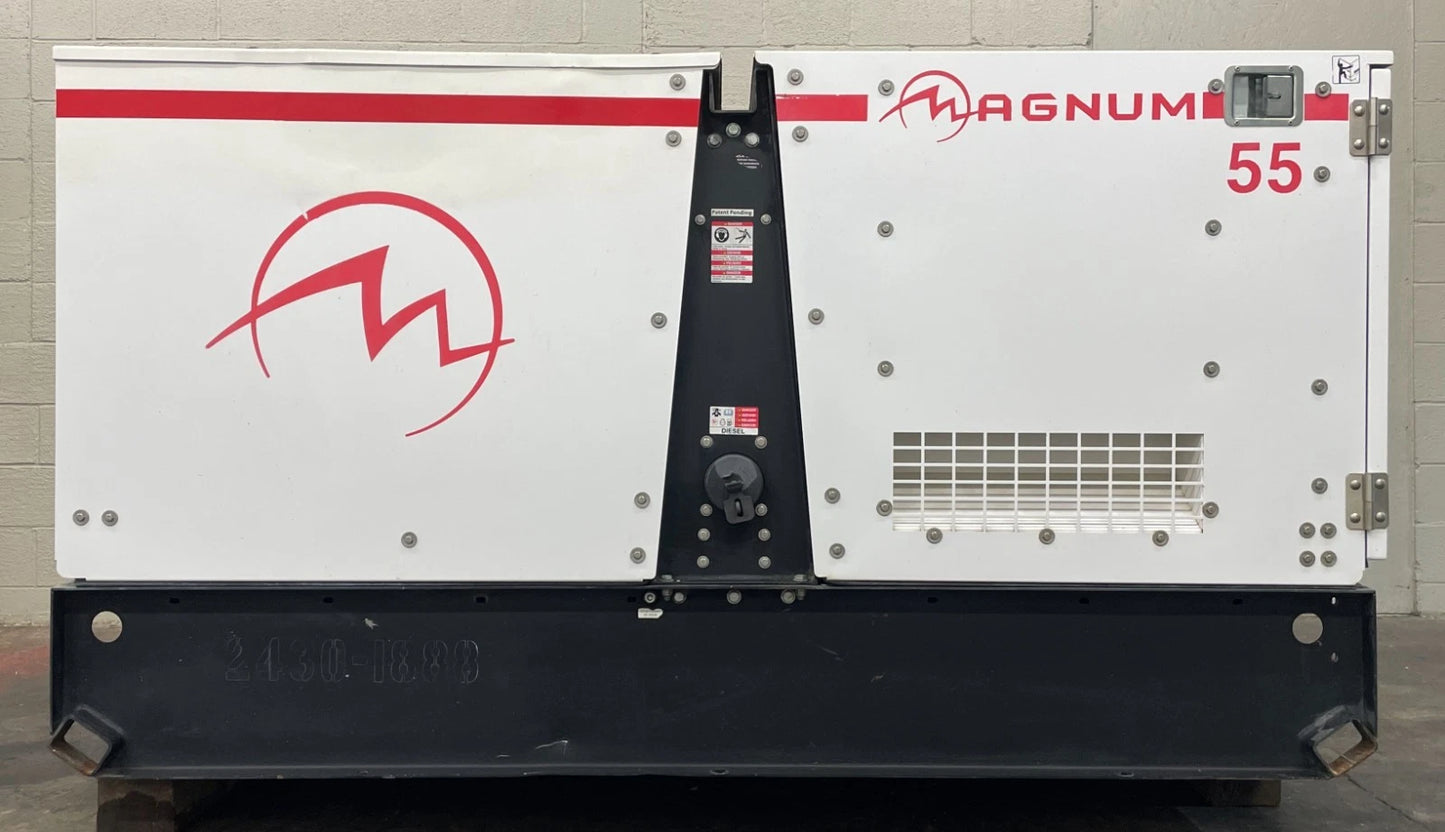 50KW Magnum Rental Grade JD Diesel Generator, 4,972hrs, 1 or 3 Phase