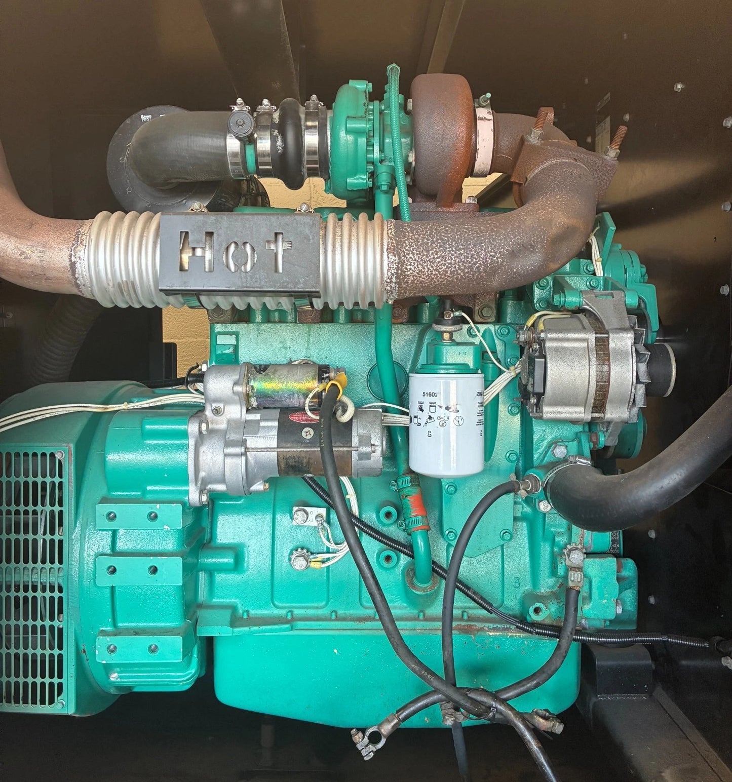 50KW Onan/Cummins Standby Diesel Generator, 381 hours, 1 or 3 Phase