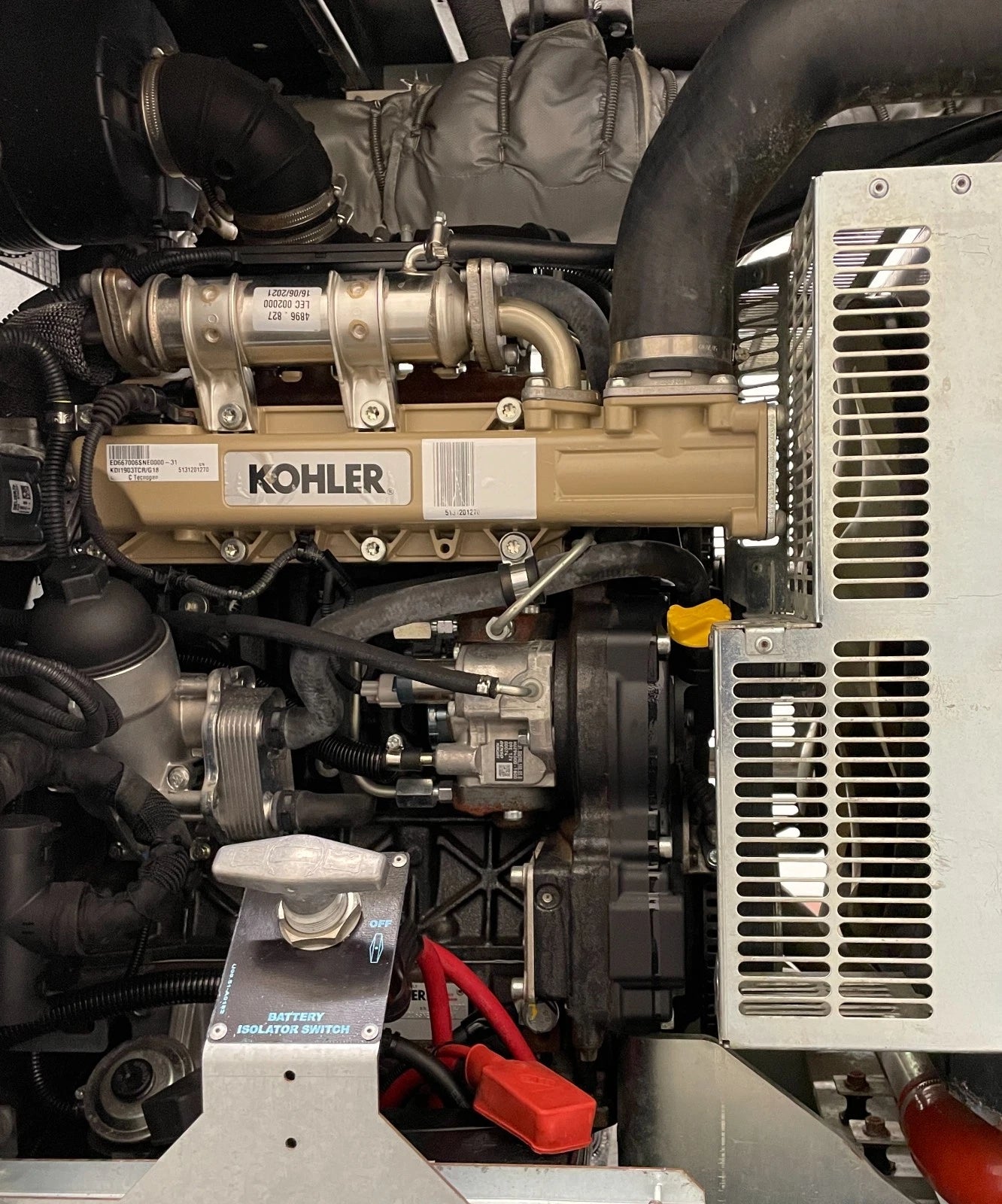 27.5KW TecnoGEN Portable Diesel Generator, 5,785 hours, 1 or 3 Phase